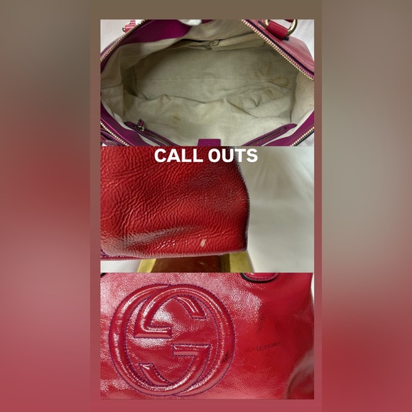 MT317 - Authentic GUCCI Soho Patent Leather Shoulder/Crossbody Bag